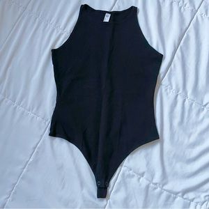 American apparel black high neck tank body suit